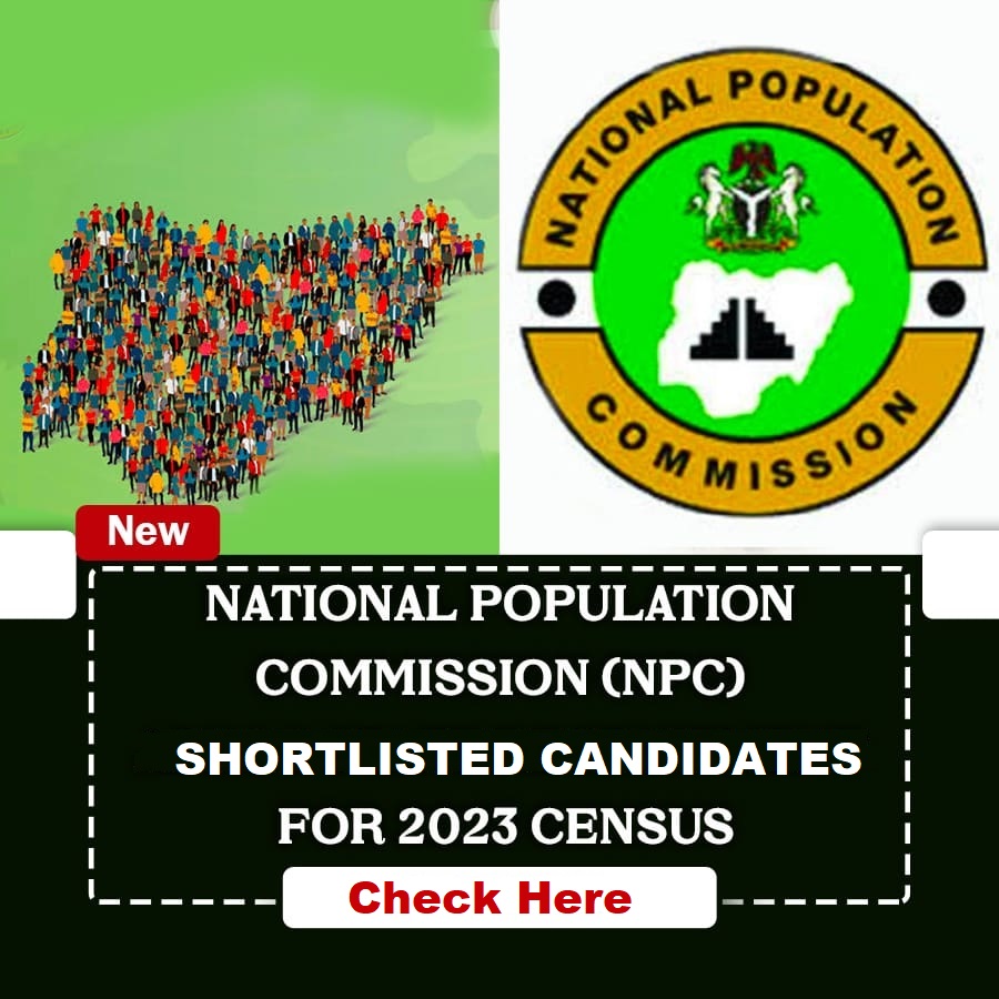 National Population Commission NPC shortlist