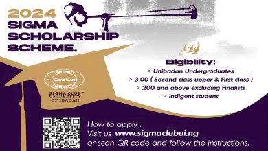 Sigma Club University Of Ibadan Undergraduate Scholarship For Nigerian Students